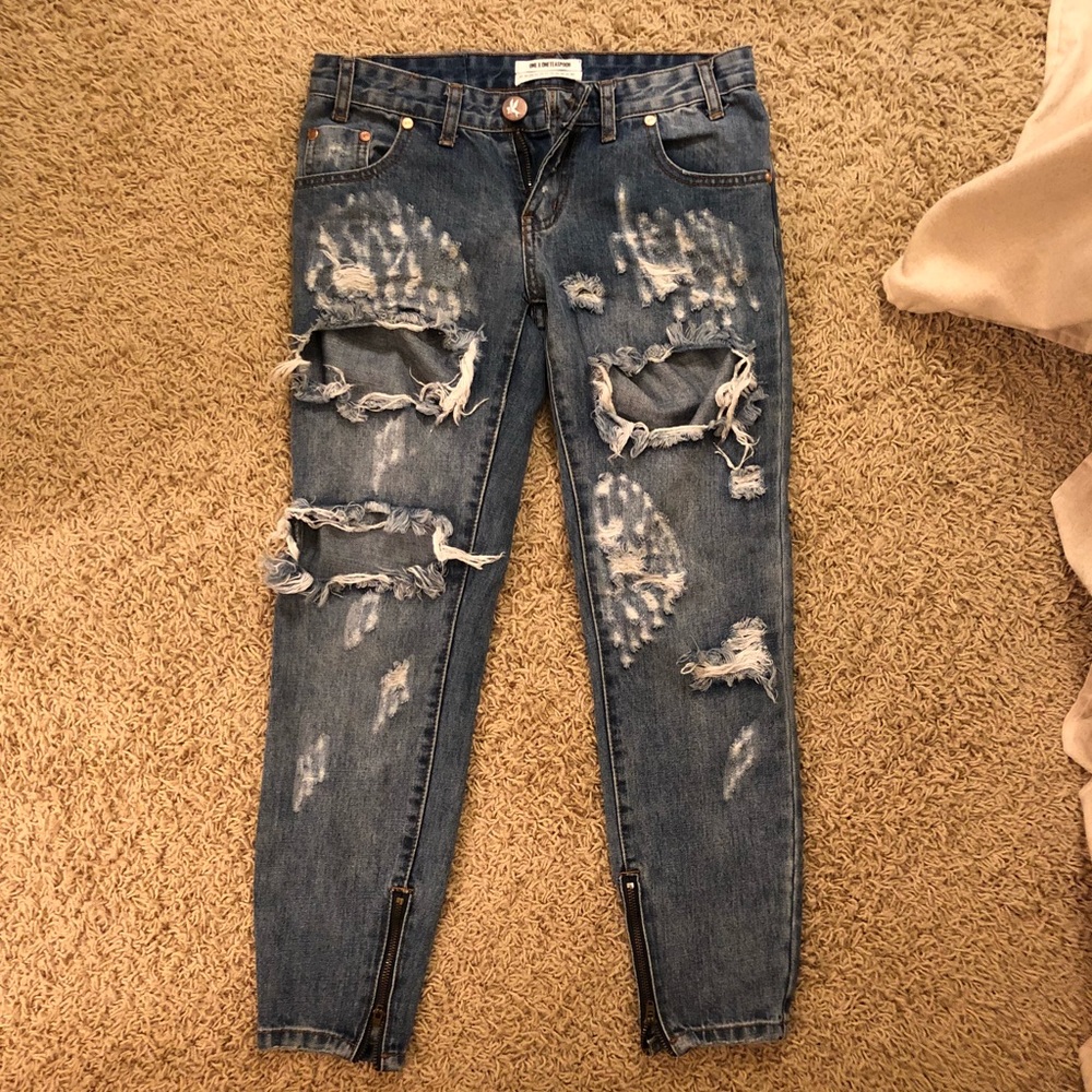 One Teaspoon Extreme Distressed Jeans